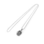 Chrome Hearts Oval Angel Medallion Charm Necklace