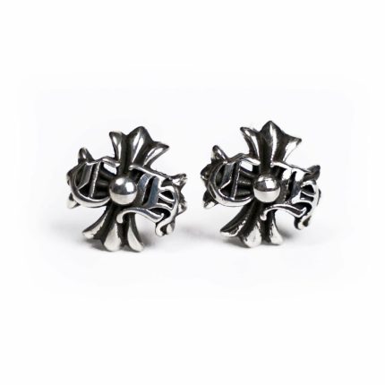 Chrome Hearts Logo Plus Stud Earrings