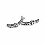 Chrome Hearts Double Floral Cross Hoop Earrings - Image 3
